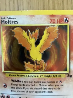 Moltres 12/62 Pokemon TCG Fossil Set Holo Rare - Image 5