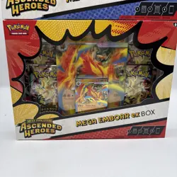 Pokemon Ascended Heroes Mega Feraligatr ex Box & Mega Emboar ex Box Bundle - Image 3