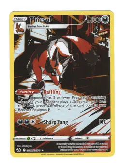 Pokemon : Thievul GG17/GG70 Crown Zenith Galarian Gallery Holo Ultra Rare - NM - Image 1