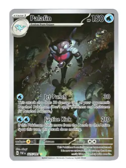 Pokemon TCG Palafin 225/91 Paldean Fates Illustration Rare NM - Image 1