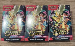 Ascended Heroes X3 Booster Bundle NEW FACTORY SEALED Pokemon Mega Dragonite - Image 1