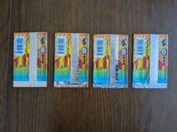 EMPTY Pokemon Gym Heroes Art Set x4 Booster Pack Wrappers WOTC - Image 2