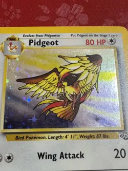 Pokemon TCG Pidgeot Jungle 8/64 Holo Unlimited Holo Rare LP - MP - Image 2