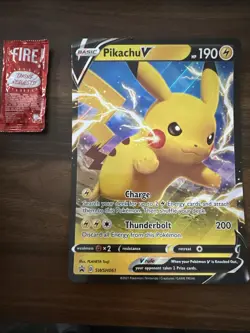 POKEMON JUMBO PIKACHU V SWSH061 SHINING FATES OVERSIZED ULTRA RARE PROMO NM - Image 1