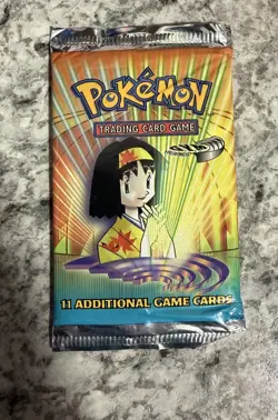 Factory Sealed Pokemon Gym Heroes Booster Pack – Vintage 2000 - Erika 742818062145 - Image 1