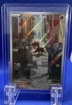 Pokemon Litleo 139/132 Me01 Mega Evolution Illustration Rare Holo Basic 70 HP - Image 1