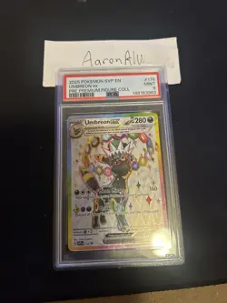 2025 POKEMON SVP EN-SV BLACK STAR PROMO #176 UMBREON EX PSA 9 - Image 1