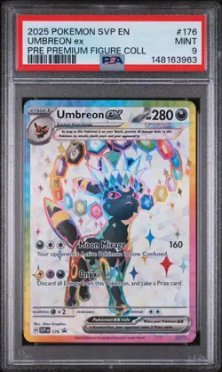 2025 POKEMON SVP EN-SV BLACK STAR PROMO #176 UMBREON EX PSA 9 - Image 3