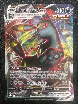Pokemon Umbreon VMAX Evolving Skies Single Strike Holo 095/203 310 HP - Image 1