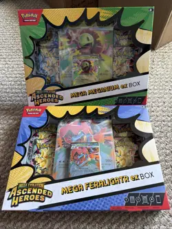 Pokemon TCG Ascended Heroes Mega Feraligatr & Meganium Ex Box (New & Sealed✅) - Image 1