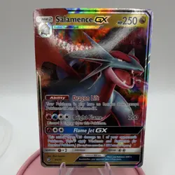 The Pokemon Company Salamence GX 44/70 Dragon Majesty Ultra Rare Holo MP Dent - Image 1