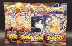 Pokemon Surging Sparks Booster Packs x4 Art Set Sealed - Image 1