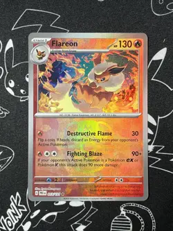 Pokemon TCG Flareon 13/131 Prismatic Evolutions Master Ball Pattern - Image 2