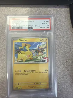 Pokemon TCG Pikachu SVP Black Star Promos SVP101 Holo Promo PSA 10 - Image 1