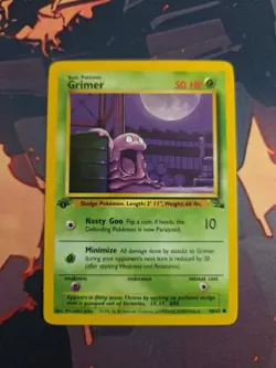 Pokemon TCG Grimer 48/62 Fossil 1st Edition Lightly Played - Image 1