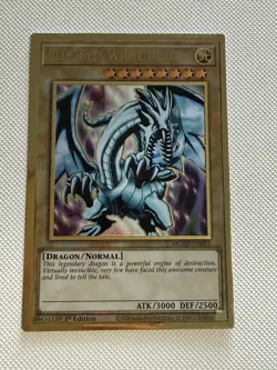 YUGIOH! Blue-Eyes White Dragon MGED-EN001 Premium Gold Rare 1st Ed NM LOB Art - Image 2