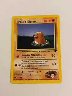 Brock's Diglett 67/132 Gym Challenge Regular Pokemon Card - Image 1