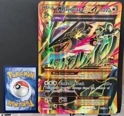 Rayquaza EX JUMBO 98/98 XY Ancient Origins Oversized Pokemon Card HOLO PLAYED - Image 1