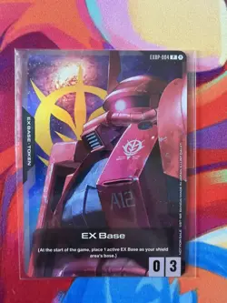 Gundam Card Game Ex Base Char's Zaku ENGLISH EXBP-004 SEALED - Image 1