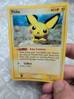 Pichu 59/106 EX Emerald Reverse Holo Stamped Pokemon Card 2005. NM- - Image 2