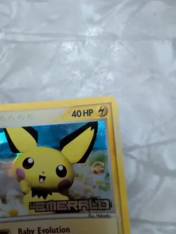 Pichu 59/106 EX Emerald Reverse Holo Stamped Pokemon Card 2005. NM- - Image 5