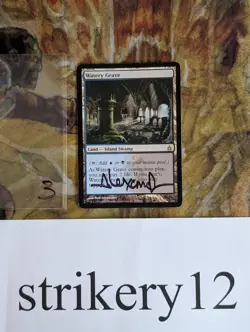 1x Watery Grave – Ravnica: City of Guilds – Signed by Rob Alexander – MTG - Image 1