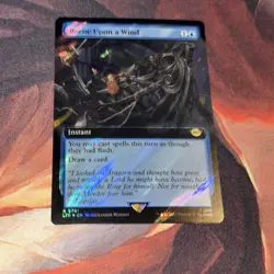 Borne Upon A Wind X1 Mtg Lord Of The Rings Nm Sure Foil Extended Art - Image 1