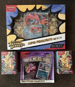 Pokemon TCG Ascended Heroes Lot 1x Tech Sticker, 2x Booster Bundle, 1x Fera Box - Image 1