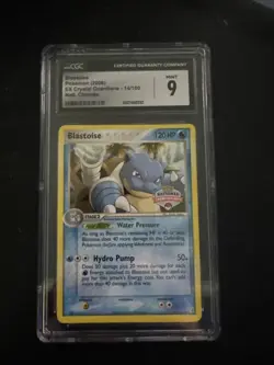 Blastoise 14/100 CGC Mint 9 2006 Pokemon EX Crystal Guardians National Champions - Image 1