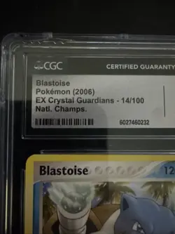 Blastoise 14/100 CGC Mint 9 2006 Pokemon EX Crystal Guardians National Champions - Image 2