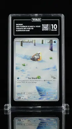2023 Pokemon Paradox Rift Snorunt #188/182 Illustration Rare TAG 10 - Image 1