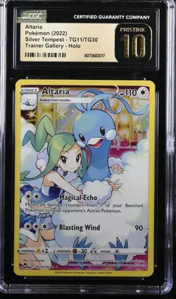 2022 POKEMON SILVER TEMPEST TG11/TG30 ALTARIA TRAINER GALLERY CGC 10 PRISTINE - Image 1