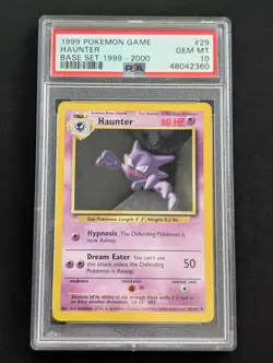 1999 POKEMON BASE SET 1999-2000 PRINT #29 HAUNTER PSA 10 - Image 1