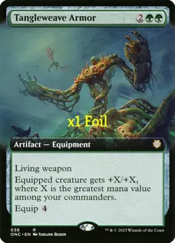 MTG Borderless CMD: Phyrexia All Will Be One ONC Tangleweave Armor MINT (SELECT) - Image 3