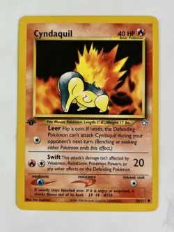 Cyndaquil 2000 Pokemon Neo Genesis 1st Edition Common #56/111 * Light Play - Image 1