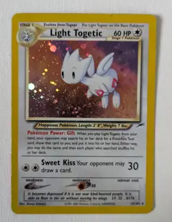 2002 Light Togetic 15/105 Neo Destiny Holo MP Vintage Pokemon TCG - Image 2