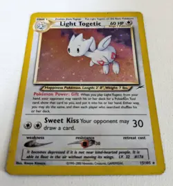 2002 Light Togetic 15/105 Neo Destiny Holo MP Vintage Pokemon TCG - Image 3