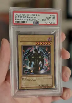 YU-GI-OH! PSA 10 2002 Beast of Talwar PSV-103 Ultra Rare 1st Edition POP 45 - Image 1