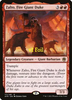 MTG Adventures in the Forgotten Realms AFR Zalto, Fire Giant Duke MINT (SELECT) - Image 3