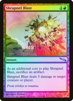 Shrapnel Blast FOIL Mirrodin PLD Red Uncommon MAGIC GATHERING CARD ABUGames - Image 1