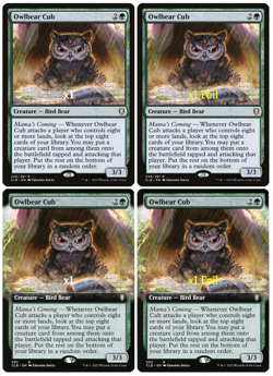MTG Borderless CMR: Battle for Baldur's Gate CLB Owlbear Cub MINT (SELECT) - Image 1