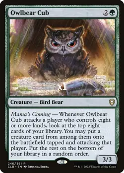 MTG Borderless CMR: Battle for Baldur's Gate CLB Owlbear Cub MINT (SELECT) - Image 2