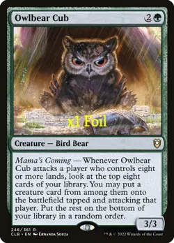 MTG Borderless CMR: Battle for Baldur's Gate CLB Owlbear Cub MINT (SELECT) - Image 3