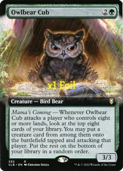 MTG Borderless CMR: Battle for Baldur's Gate CLB Owlbear Cub MINT (SELECT) - Image 5
