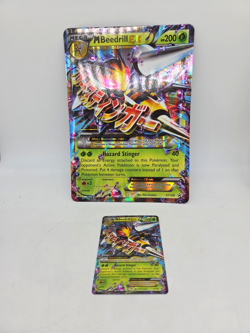 Pokemon TCG M Beedrill EX Mega Holo Promo XY158 XY 200 Card + bonus Mega Card - Image 1