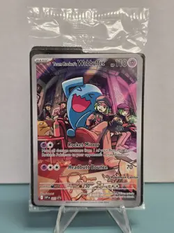 Pokemon TCG Team Rocket's Wobbuffet SVP 203 Sealed Pokemon Center Stamped - Image 1