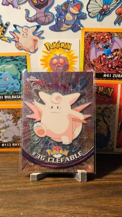 2000 Topps Chrome Pokemon ~ CLEFABLE ~ # 36 ~ T.V. Animation Card Series 1 - Image 1