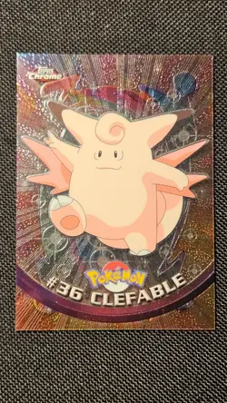 2000 Topps Chrome Pokemon ~ CLEFABLE ~ # 36 ~ T.V. Animation Card Series 1 - Image 2