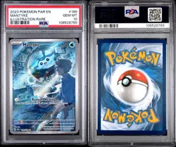 PSA 10 Gem Mint Mantyke 189/182 Paradox Rift: Illustration Rare Pokemon 2023 - Image 3