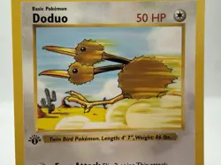 Doduo 1st Edition Shadowless Base Set 48/102 Pokemon NM near mint ships fast - Image 3